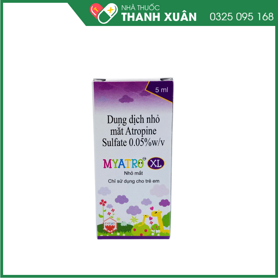 Myatro XL 0,05% làm chậm quá trình tiến triển cận thị ở trẻ em